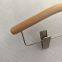 Korean beech customized cloth hangers wood coat pants rack luxury clothes hanger with anti-slip clip
