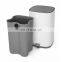 10L Stainless Steel Step Bin Square Shape Foot Pedal Dustbins Trash Can