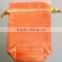 2016 Wholesale Rust Gift Organdy Drawstring Printed Ribbon Packing Bags/Party wrapping gifts