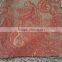 Red Jacquard sofa fabric spun polyester fabric