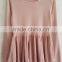 O-neck knitting wear short beaded one-piece dress long lady pullover