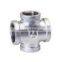 Crosses banded equal malleable iron cast iron pipe fitting 180