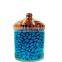 Glass Candy Jar With Copper Cover, Spice Jars, Sweet and Dragee Glass Jars with Lids, Pedestal Glass Candy Jar BK2025