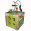 new product wholesale kids play cube toys OEM wooden box bead in good quality EZ3027