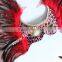 New Products 2016 Big Beautiful Design Red Cock Feather Mask And Venetian Mask For Birthday Party Mask Decoration