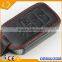 China Manufacturer Oval Hook PU Leather 4 Bottons Leather Smart Car Key Case