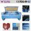 100w doubles heads fabric laser cutting machine