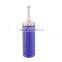 galvanized metal round toilet brush with holder with plastic brush