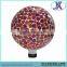 Solar led light round shape 10" mosaic glass wedding decoration light ball