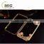 Bling shining butterfly flower metal frame with diamonds around Cell phone case for iPhone 6 / 6 plus