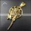 cheap new design hip hop plated gold necklace jesus pendant