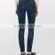 Hot sale latest jeans tops girls new model jeans pants elegant korean style causal slim fit funky long jeans women