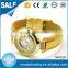 2016 Women luxury diamond gold- printing case fashion leather watch