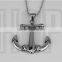 Fashion Vintage Stainless Steel Silver Plated Anchor Alloy Charm Necklace