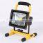 Aluminum portable outdoor 10w 20w 30w 50w rechargeable led flood light emergency led work lamp