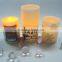 HOT battery operated wax pillar christmas snowflake led candles