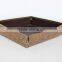 Square desktop Leather Storage tray for Sundries
