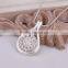 Wholesale 925 sterling silver cubic zirconia monogram necklace
