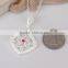 2015 Latest square 925 sterling silver plated fake diamond necklace