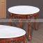 New fancy style restaurant white marble top round dining table
