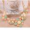 Resin flowers alloy aestheticism classical design bride italian jewelry set