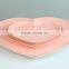 china manufacturer plate, heart shaped porcelain plate, ceramic red plate for Valentine