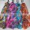 Hangzhou Flower Printed Silk Scarf 110*180cm Hand Painted Silk Scarf