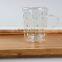 china manufacturer high borosilicate beautiful decal pattern double wall glass cup with handle