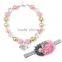 Newest Infant Girl Kids Necklace Bubble Gum Chunky baby Necklace Wholesale Cheap Baby Girls Chunky Necklace With Pink Hairband