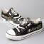 NO.T-D807H 2015 Hot Sales High Quality Custom Screen Printed Canvas Shoes