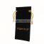 Simple luxury design flocking drawstring bag gift packing bag