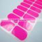 Wholesale custom neon nail polish stickers design waterproof nail polish strips florescent nail patch fashion art nail factory