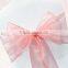 organza sash bow for wedding chair covers