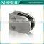 zinc D type glass clamp in railings&balustrades, glass holder clips