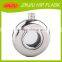 Fine round pot stainless steel with glass hip flask