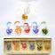 2016 Factory set of 6 different shapes custom glass wine charms
