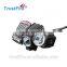 2016 led bike light housing TR-D012 , bicycle light Using three CREE XM-L 2 led lights , high quality led bike light 900lm