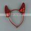 Sequins Halloween devil horns headband tail bow three-piece suit fancy dress