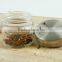 Round Clear Glass Cruet Bottle With Metal Hole Lid