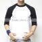 Short sleeve blank men t-shirts, 3/4 sleeve baseball t-shirt