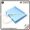 Free sample light blue paper shopping bags with white length handles on hot sale