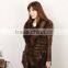 The latest style rabbit fur vest with one button/long genuine fur vest for ladies
