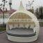 Rattan Outdoor Round Sunbed Garden Use