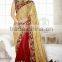 OFF WHITE GEORGETTE ON NET SAREE
