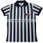 customized dry fit black and white referee shirt