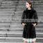 Famous Brand Design Simple Black Female Mink Fur Coat for Women