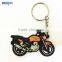 promotional custom logo 3d pvc rubber motorbike keyrings