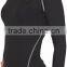 China Facotry Price Womens Skin Tight Compression Baselayer T Shirt Running Black Top