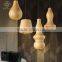 2016 Hot sale home indoor decorative lighting creative wooden gourd hanging pendant light