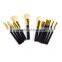 Wholesale good quality blending cosmetic brush 12pcs pure goat hair make up bush set